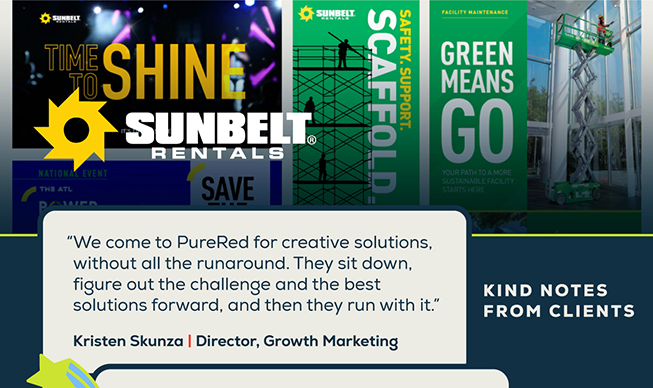Sunbelt Rentals applauds the work of PureRed